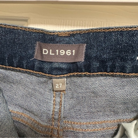 DL1961 Patti Straight High Rise Vintage Ankle Denim Jeans twilight hour Size 27 - Picture 6 of 10